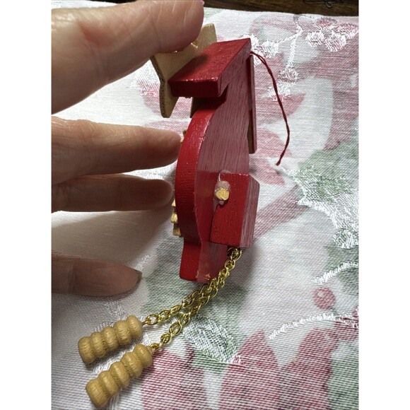 Vtg German Wooden Cuckoo Clock Ornament Hand Painted Erzgebirge Style Mini Decor - Picture 5 of 6